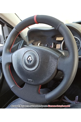 Megane 2 Araca Özel Direksiyon Kılıfı Siyah