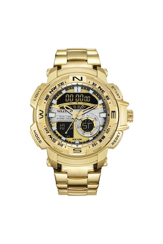 Mızums Erkek Saat Moda Alaşım Kasa Bant Dijital Saat Spor Su Geçirmez Kuvars Kol Saati Çok Renkli