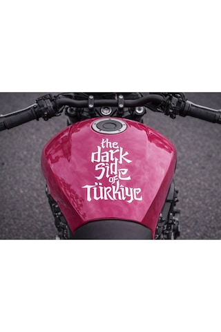 The Dark Side Of Türkiye Moto Sticker Üst Depo - Büyük Boy 12x18 Cm - Kişiselleştirilebilir
