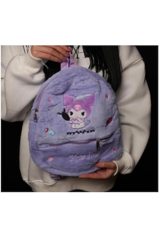 Sanrio Kawai Karrakterleri Kitty -melody -kuromi Peluş Sırt Çantası mor