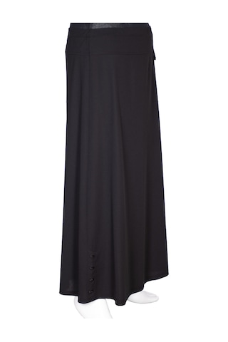 Hesna Kadın Dilşah Battal Beden Krep Çan Süs Cepli Aks Siyah Etek Siyah