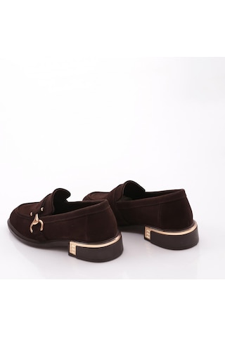 Dgn 26076 Kadın Loafer Ayakkabı Kahve Süet