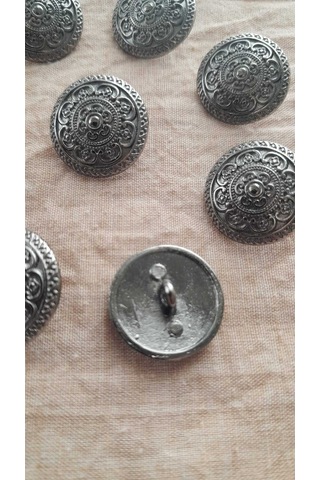 Sıyah Nıkemetal Düğme 18 Mm 9 Adet