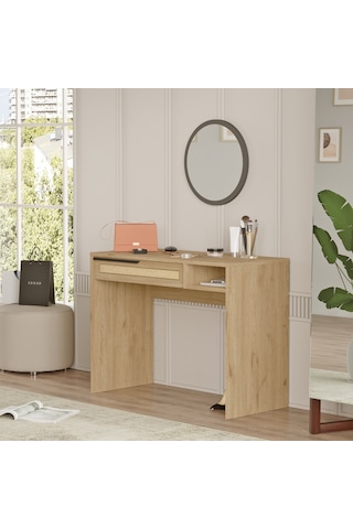 Robin Home Lidya Makyaj Masası Aynalı Çekmeceli Uv Baskı Sepet-jü