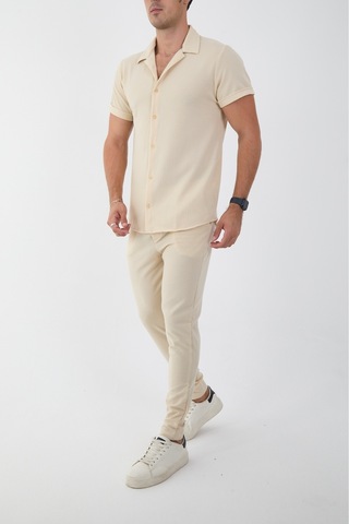 Mcz Bej Renk Slim Fit Erkek Pantolon - Gömlek Alt Üst Takım