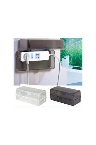 Fastbuy Dayanıklı Su Geçirmez 6 Gözlü Priz Kutusu, İç-dış Mekan Kullanım İçin Abs Malzeme