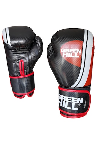 Green Hill Knock Out Carbon Deri Boks Ve Kick-boks Eldiveni Siyah