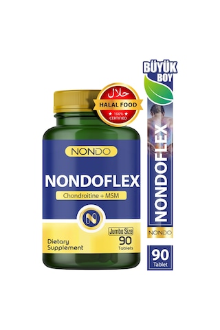Nondo Flex 90 Tablet Jumbo Boy Glukozamin Glucosamine Kondrotin Msm Tip 2 Kolejen Akgünlük Eki