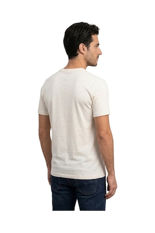 Cazador 44330 Ekru Erkek Bisiklet Yaka Tshirt
