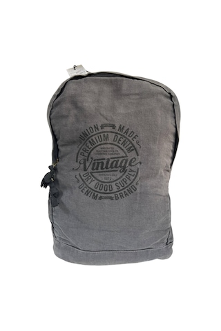Old Cotton Cargo Kaliteli Vintage Disayn Laptop Bölmeli Sırt Gezi Çantası Leone Bag Oil 5100 Gri