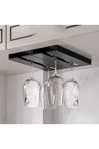 Yystore Şarap Bardağı Depolama Rafı Duvara Monte Aksesuarların Düzenlenmesi