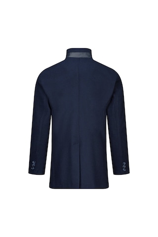 Hatemoğlu Lacivert Slim Fit Hakim Yaka Yünlü Kaşe Palto 2982370 Lacivert