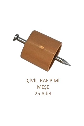 Çivili Raf Pimi Meşe 25 Adet Meşe