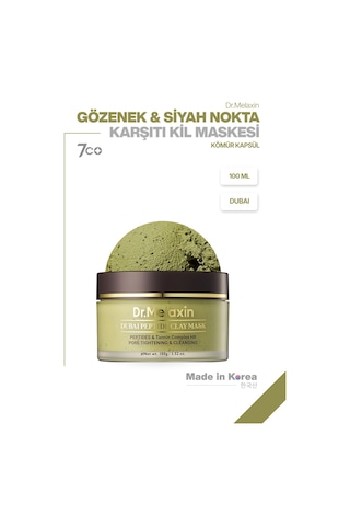 Dubai Peptit Aktif Kömür Kil Maskesi Gözenek Sıkılaştırıcı & Sebum Dengeleyici 100ml