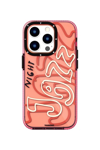 Apple Uyumlu iPhone 14 Pro Max Kılıf Şeffaf Renkli Yazı Temalı Tasarım Youngkit Jazz Serisi