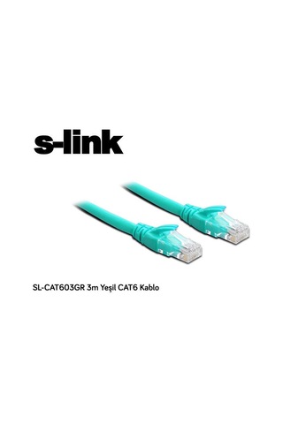 S-Link Sl Cat603Gr 3Mt Yeşil Cat6 Kablo
