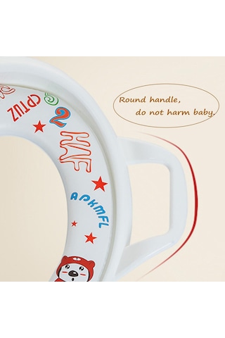 Beyaz Projektör Çocuk Boy Kız Klozet Koltuğu, Minder Saplı Arkalıklı Koltuk