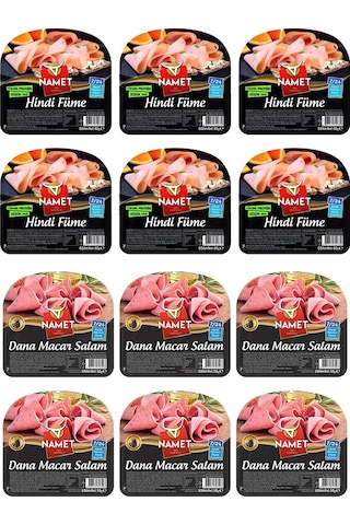 Namet Hindi Füme 60 Gr Ve Macar Salam 50 Gr 12 Li Karma Paket
