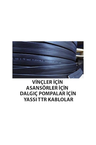 3X1.5 Yassı %100 Bakır Ttr Kablo 1 M