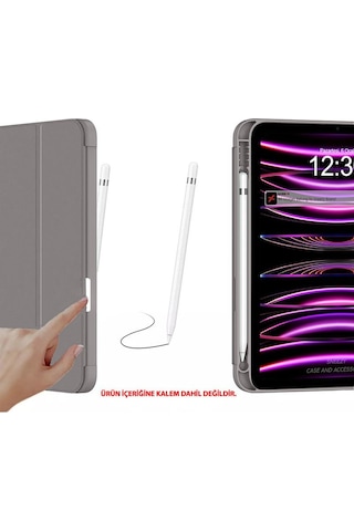 Apple Uyumlu iPad 11.nesil 11 İnç 2025 Kılıf Premium Kalem Bölmeli Uyku Modlu Kapaklı Smart Case Kapaklı Kılıf