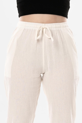 Eliş Şile Bezi Şile Bezi Çift Cepli Unisex Yazlık Pantolon Krem Krm-krem Krem