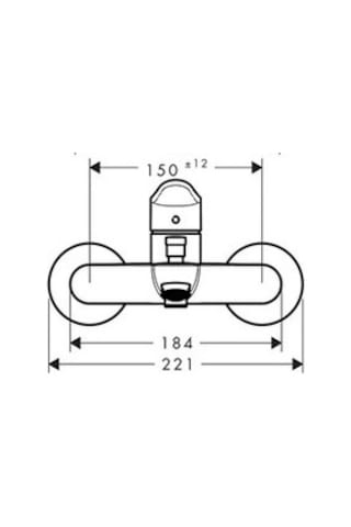 Hansgrohe Logis E Banyo Bataryası 71415000 Krom