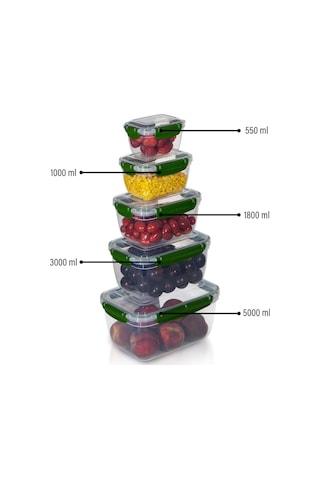 5'li Master Dikdörtgen Saklama Kabı 400 ML - 800 ML - 1400 ML - 2300 ML - 4000 ML 001
