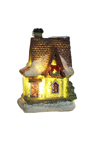 Teltree Noel Dekorasyonu Açık Ev Modeli G, Pvc+reçine Malzeme, Islak Işık, Mini Manzaralı Noel Hediyesi Diğer