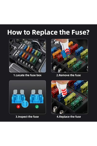 300 Parça Oto Sigorta Seti - Micro, Mini Ve Standart Boy Renkli Araç Sigortalar Diğer