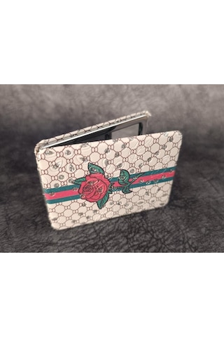 Cep Ayna Gül Makyaj Çanta Seyahat Taşınabilir Ayna Kozmetik Büyüteç Kompakt Çok Renkli