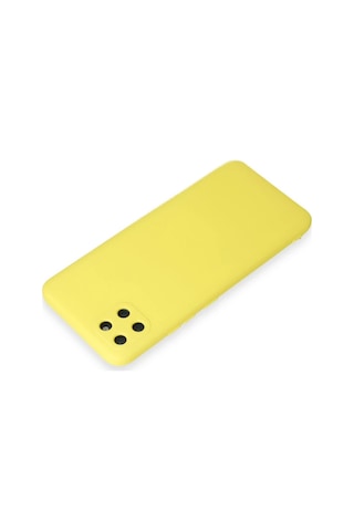 Gld-spt- Newface Realme C11 Kılıf Nano İçi Kadife Silikon - Sarı
