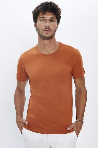Tudors Unisex 5'li Paket Siyah-beyaz-taş-tarçın-z.yeşil Slim Fit Dar Kesim %100 Pamuk Bisiklet Yaka Tişört -36949 Multi