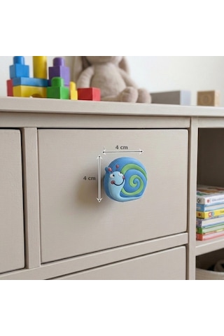 Çocuk Odası Mobilya Kulp Dolap Düğme Salyangoz No:55 Mavi