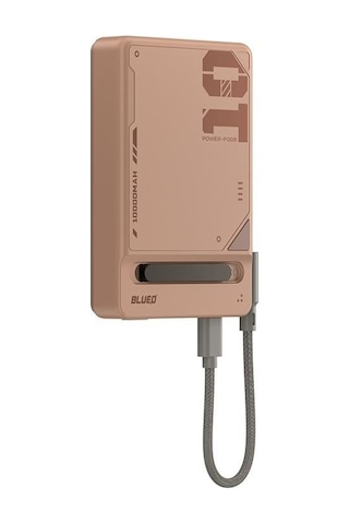 Pd 20w 10000 Mah Mf Magsafe Wireless Kablosuz Stand Özellikli Type-c To Type-c Powerbank Şarj Aleti Pembe
