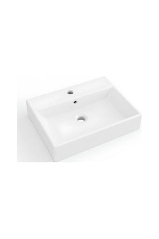 Turavit Vega Dikdörtgen Beyaz Delikli Lavabo 60x45 Cm Vg0060 Diğer