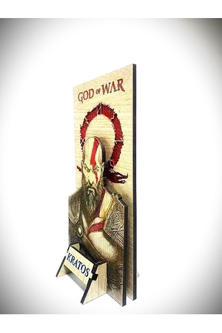 Dükkan Design Lazer Kazıma El Boyuma God Of War Ahşap Biblo Demonte
