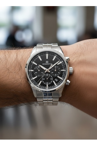 Momentus Gümüş Çelik Kordon Erkek Kol Saati Cc306s-04ss Gümüş