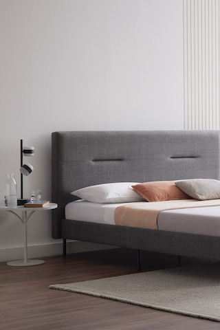 Sovene Başlıklı Karyola 2'li Set - Koyu Gri