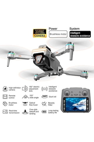 360 Engel Algılama Sensörlü Katlanabilir Uzaktan Kumandalı Drone - Ekranlı Kumanda