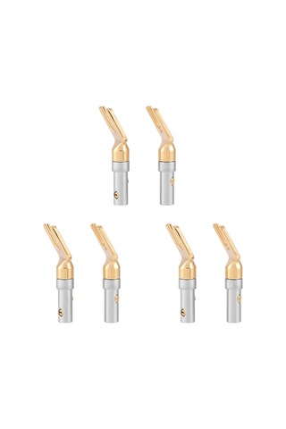 Lemestar 6 Adet Altın Kaplı Bakır Hoparlör Banana Plug - Kolay Kurulum, Çift Vida Kilidi, 4mm Kablolara Uygun