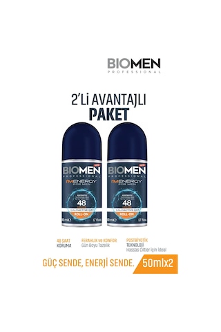 Roll-on For Men Ferahlatıcı Etki I'm Energy 2x 50 ML