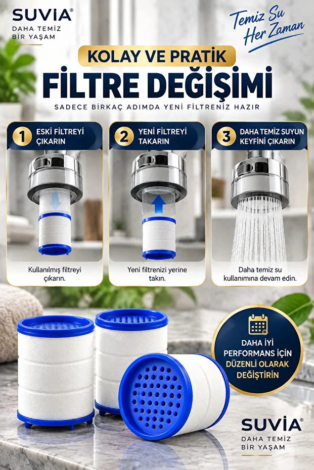 Musluk Başlığı Yedek Filtre 10'lu Set Filtreli Musluk Başlıkları Uyumlu Su Filtresi 10 Adet