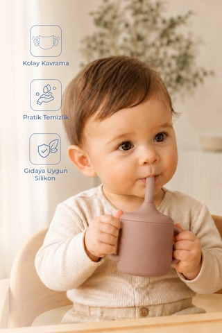 Babyjem Silikon Pipetli Bardak Latte