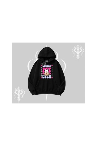 Best Pet Ever Baskılı Kapşonlu Sweatshirt