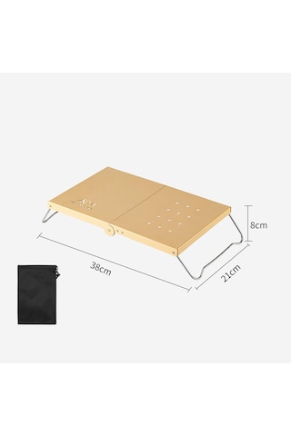 Dolıty Mini Kamp Masası Çok Amaçlı Yan Masa Açık Hava Haki Haki Çok Renkli