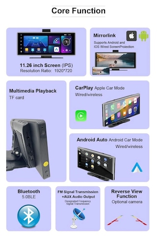 Premium Mb-250 10 İnç 4k Carplay Ve Android Uyumlu Yeni Nesil Ön - Arka Kamera