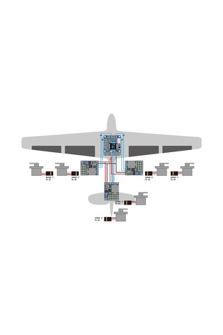 Servo PDB w/BEC 5.5-36V to 5-8.2V