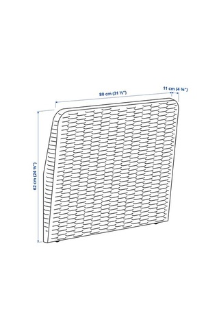 Ikea Vıttskär Bahçe Koltuğu Sırtlığı, Koyu Gri, 80x62 Cm