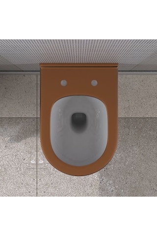 Lucco Garcia 53 CM Asma Klozet İçi Beyaz Dışı Bronz