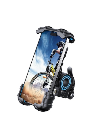 Lamicall Motosiklet Ve Bisiklet Telefon Tutucu 360 Derece Döndürülebilir Bm02blue Siyah - Mavi